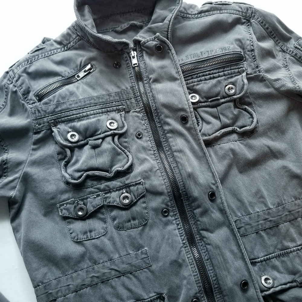 Military style Jacket International Concept Gray size M